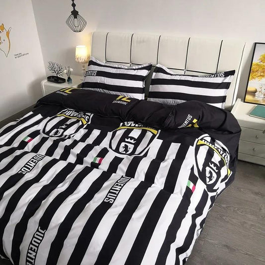 Cotton Fashion Printing Four-piece Skin-friendly Soft Quilt Cover Sheet Double Bed Bedding Set