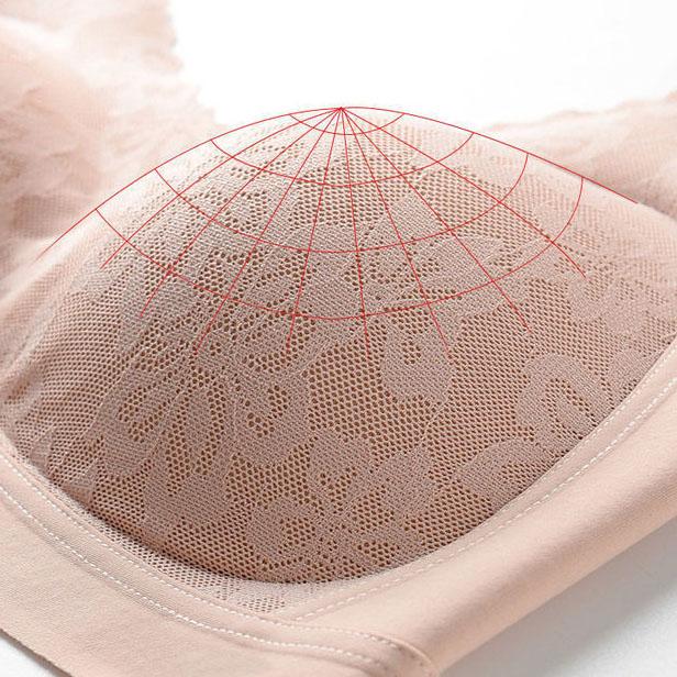 Women's Solid Color Seamless Beautiful Back Underwear Female No Rims Lace Bra Anti-sagging Vest