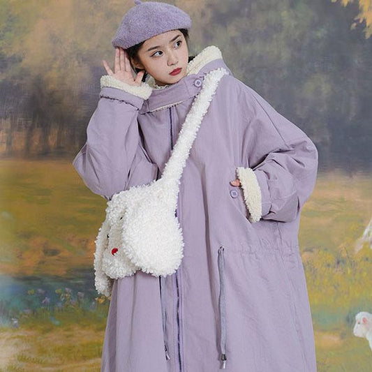 Winter All-match Down Padded Jacket Women's Padded Jacket Female Students Mid-length Loose Pie Overcoming The Thick Padded Padded Jacket