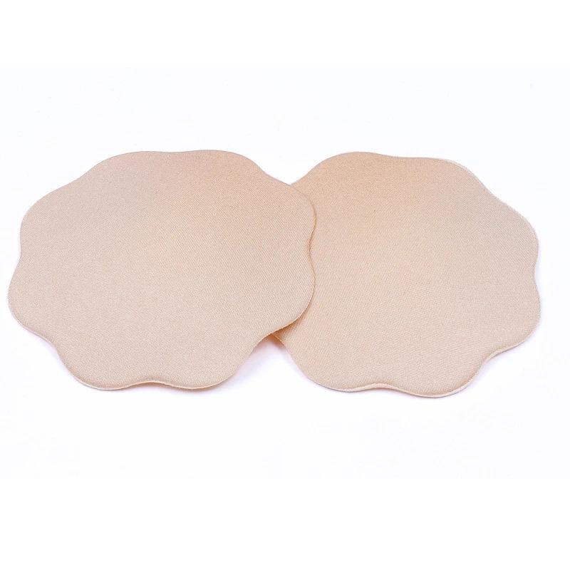 2 Pairs Women's Breathable Silicone Breast Stickers Waterproof Sweatproof Nipple Stickers Latex Insert Breast Pads Push Up Bra Pads Underwear