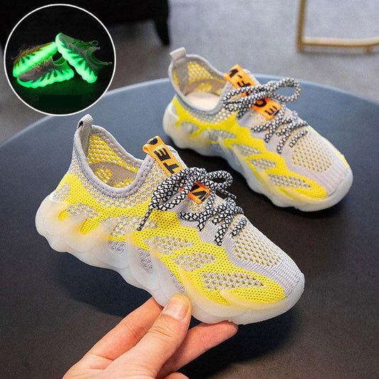 Boys and Girls Shoes Spring and Autumn Children's Sports Shoes Big Kids Coconut Mesh Breathable Mesh Shoes Summer Fashion