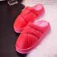 Waterproof Cotton Slippers Women Autumn and Winter PU Surface Soft Bottom Non-slip Couples Home Thick Bottom Solid Color Warm Cotton Slippers Men