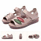 Summer Sandals Women's Popular Flat-bottomed Tendon Soft-soled Mother Shoes Women's Middle-aged and Elderly Beach Shoes