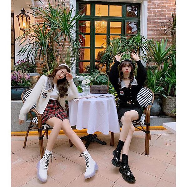 Solid Color Mushroom Pattern Outer Sweater Women Spring and Autumn Loose Long-sleeved Cardigan Fashion Knitted Top