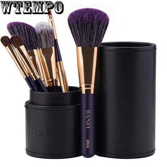 7PC Profesional Makeup Brush Set Synthetic Foundation Powder Blush Eyeliner Brushes Pincel Maquiagem