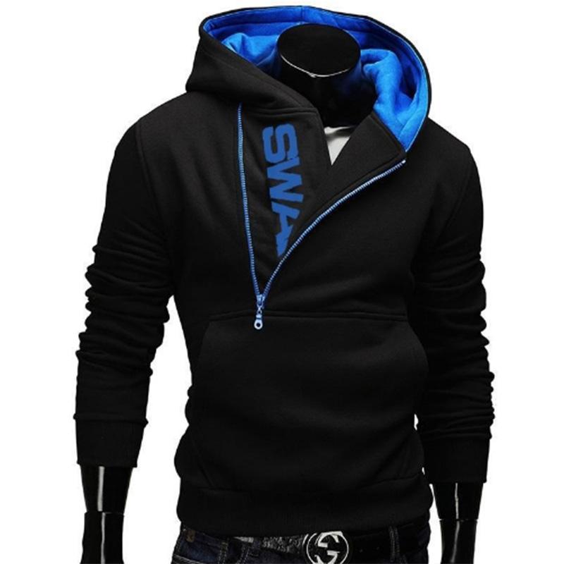 Spring and Autumn Jacket Men's Cardigan Hooded Student Sweater Plus Fertilizer Plus Size Men's Fit Men's Sportswear