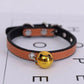 Pet Dog Bell Collar Cat Collar Classic PU Leather Solid Bell Necklace Accessories Small Dog Teddy Puppy Kitten Collar Adjustable Size Collar Neckwear