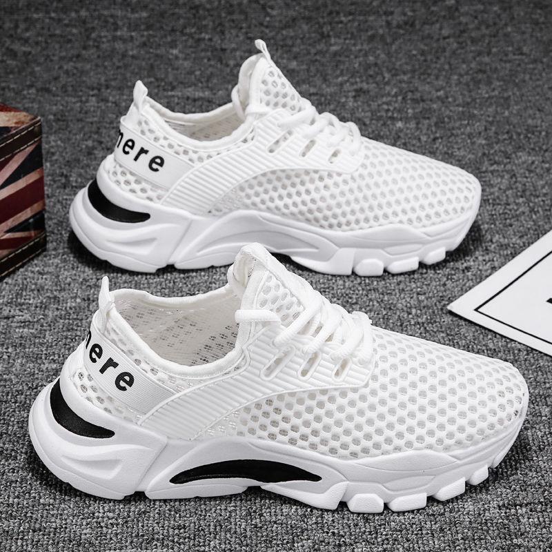 Summer Thin Sports Shoes Men's Breathable Mesh Surface Trend Casual All-match Light Running Shoes