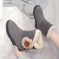 Thickened Snow Boots Women's Short Boots Winter Plus Velvet Flat-bottomed Warm Cotton Shoes Thick-soled Women's Shoes