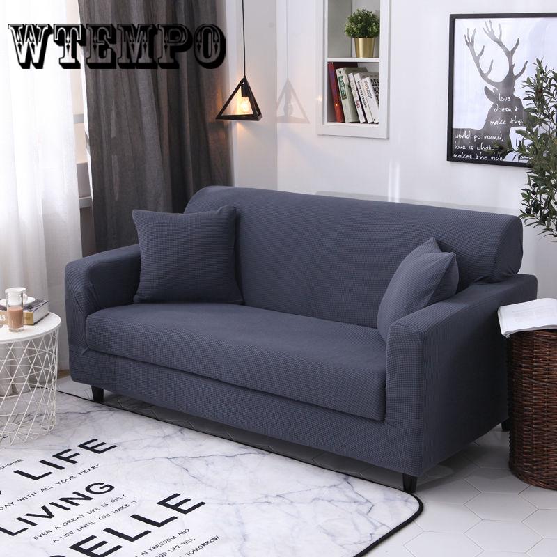Solid Color Sofa Cover Furniture Cover Elastic Home Dector 1-4 Seaters Slipcover Sofa Protector