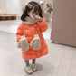 Girls' Cotton Clothes Cute Autumn and Winter Thickening Mid-length Children's Jackets Winter Clothes Foreign Style Cotton Clothes Children's Clothes