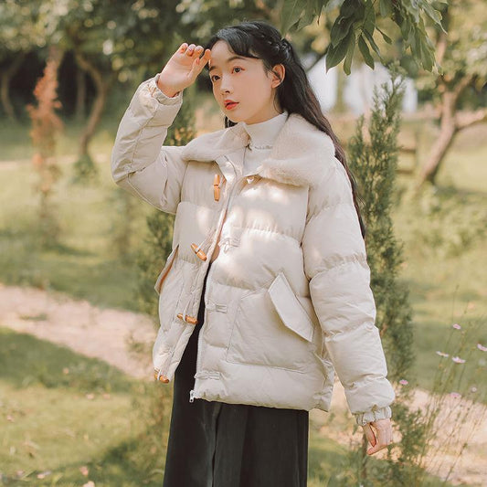 Women's Cotton-padded Jacket Without Hood I Short Thickened Thin Cotton-padded Jacket Loose Winter Coat Jacket Literary Retro