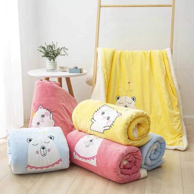Winter Plush Warm Baby Quilt Newborn Baby Quilt Small Wool Blanket Children's Quilt Thickened In Autumn and Winter