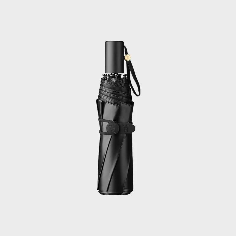 Ultra-light Creative Three-fold Umbrella Female Sun Umbrella Anti-ultraviolet Folding Sunscreen Black Plastic Sunny Umbrella Dual-use