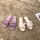Slippers Women All-match Fashion Outer Wear Summer Flat Non-slip Sandals and Slippers Pregnant Women Soft Bottom Lace