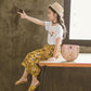 Girls Summer Dress Girls Skirt Pants Suit Medium and Large Children's Short-sleeved Wide-leg Pants Casual Two-piece Suit