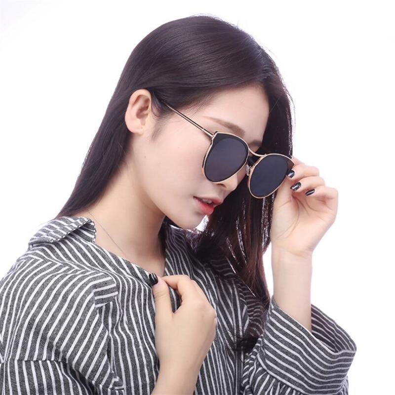 WTEMPO Summer Fashion Metal Big Frame Women Sunglasses   Colorful Lens Oversize Sunglasses Ladies