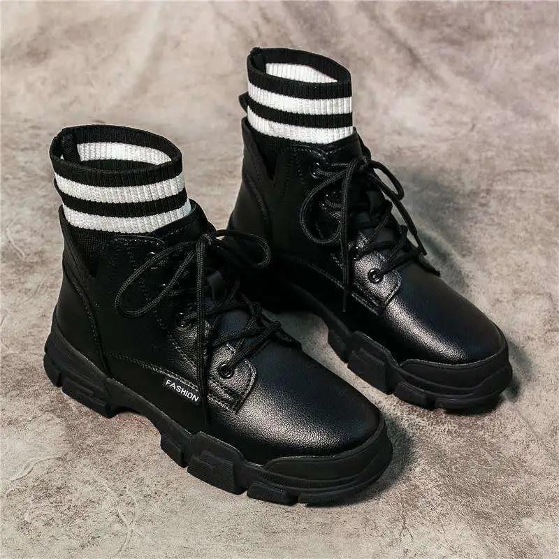 Martin Boots Women's Shoes All-match British Style Short Boots Winter  Cotton Shoes