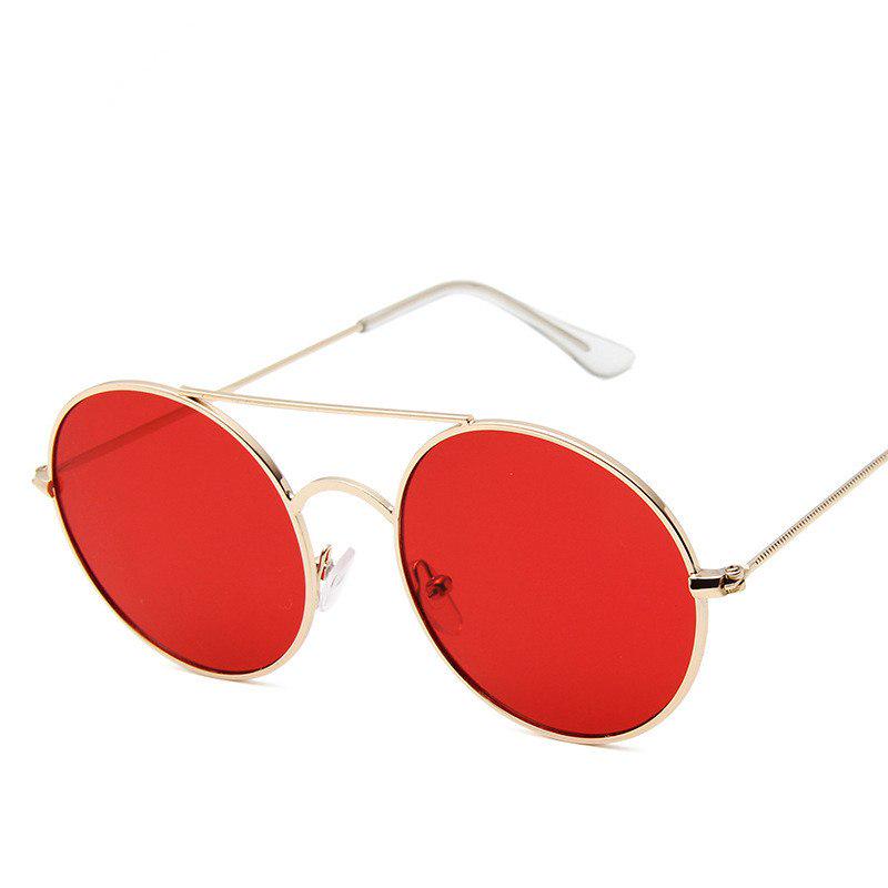 Vintage Round Sunglasses Men Women 2019 Fashion Metal Sun glasses Small Circle Sunglass Reflective M