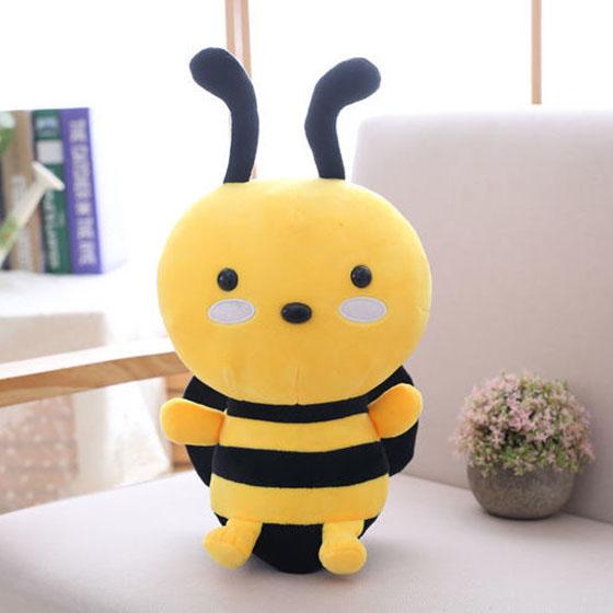 Industrious Little Bee Plush Toy Lovely Bee Doll Pillow Soft Plush Bee Toy Kids Birthday Gift