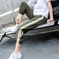 Thin Korean Style Summer Ice Silk Cotton Linen Sweatpants Women Women's Loose Nine-point Bloomers Harem Pants Casual Pants
