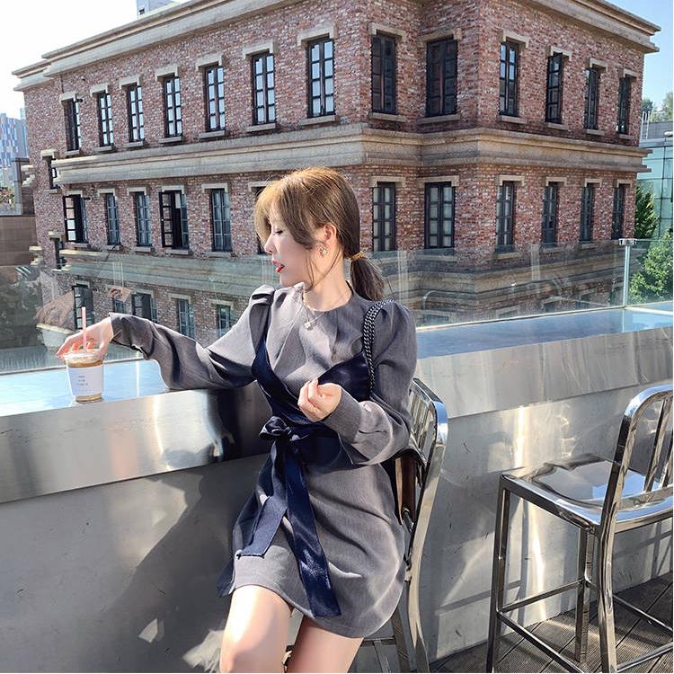 Womens Summer Long Sleeves Midi T-Shirt Dress O-Neck Casual Loose Pullover Tunic Tops A-line Dress