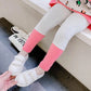 Girls' Leggings Summer Thin Section High Waist Solid Color Stitching Nine-point Pants Yoga Ballet Pants Outer Wear and Inner Wear
