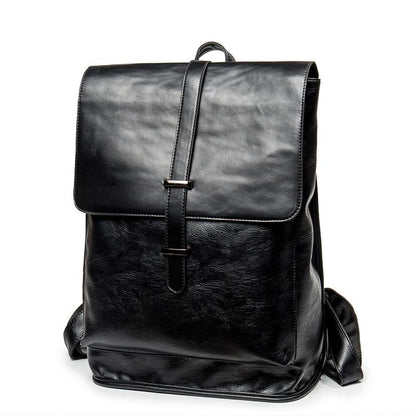 Men leather backpack large capacity multi-functional anti theft laptop backpack With USB charging