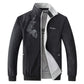 Autumn Men Jacket Coat Stand Collar Casual Sportwear Solid Zipper Outwear Bomber Jacket Male Coats