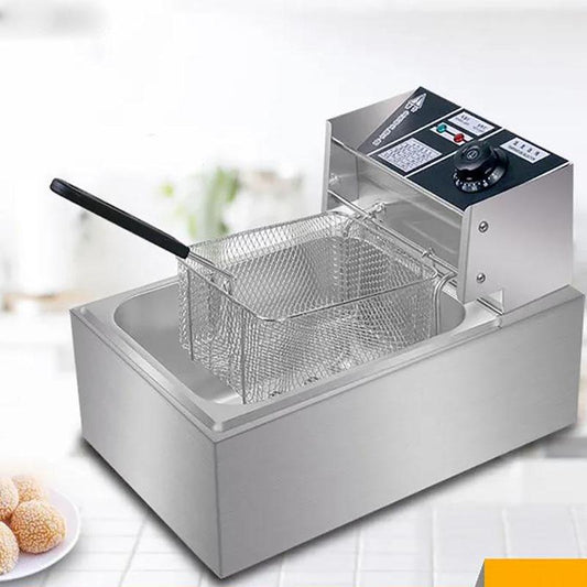 Commercial Large-capacity Stainless Steel Fryer You Tiao French Fries Household Electric Fryer Fried Chicken Skewers Machine