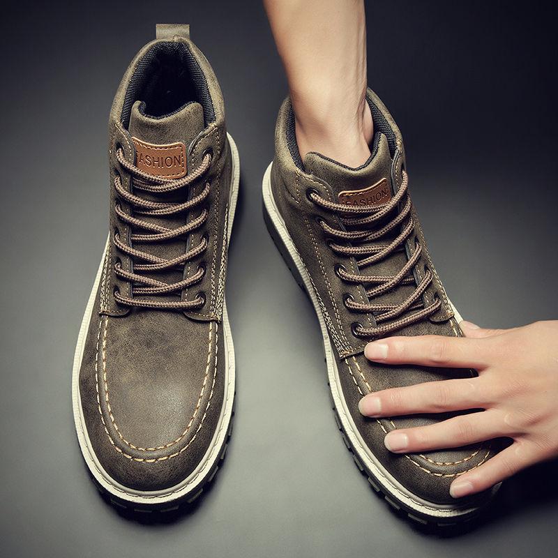 Autumn Martin Boots Men's Boots Men's Work Shoes Military Boots British High Top Shoes Men's Boots