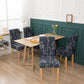 2-piece Dining Table and Chair Cover High Elastic Universal Chair Cover Fabric Printing Home Dining Seat Cover