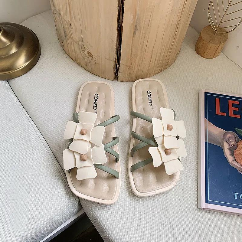 Flower Soft-soled Sandals Women's Summer Outer Wear Non-slip Wear-resistant Slippers