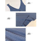 Summer Ice Silk Knitted Suspenders Plus Size Women's Bottoming Vest Solid Color Versatile Sleeveless Top V Neck Camis