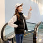 Autumn and Winter Women's Waistcoat Korean Plus Size Down Cotton Jacket Solid Color Cute Warm Top