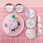 Clamshell Mini Folding Cosmetic Mirror Portable Lovely Double-sided Small  Folded Round Makeup Mirror