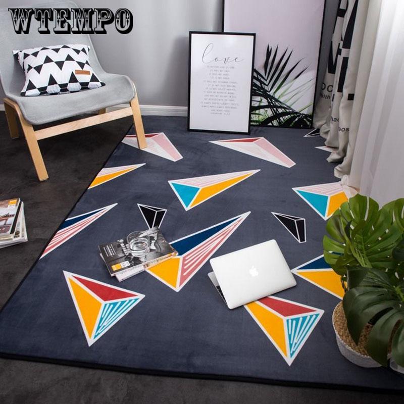 Modern metal geometric bedroom carpets for living room rug parlor tapete Fashion decor mats