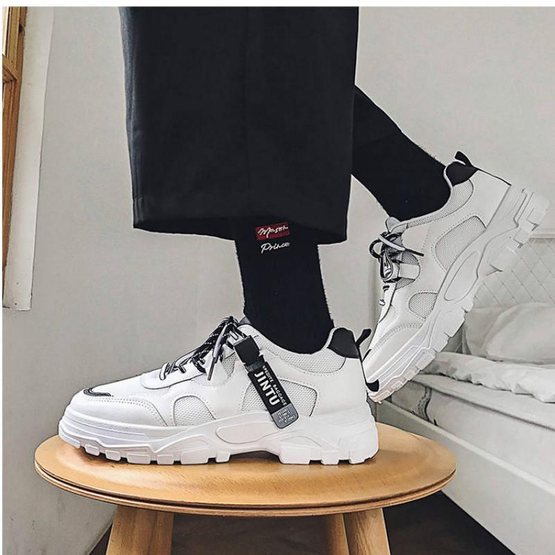 Fashion Daddy Shoes Men Height Increasing Breathable Shoes Casual Thick Sneakers for Male 39-44