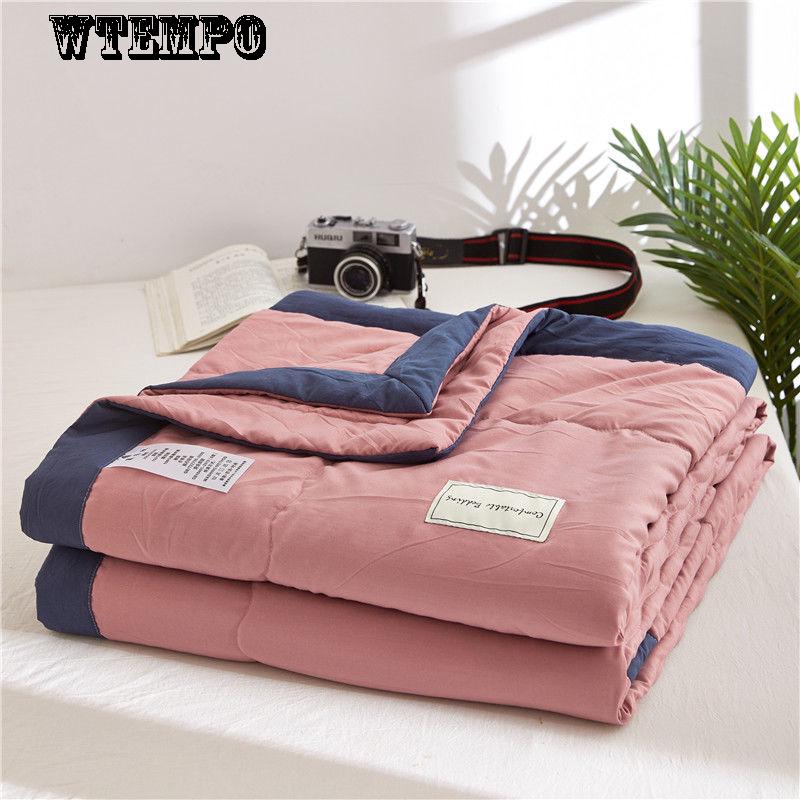 WTEMPO Comfortable Cotton Summer Is Cooled By Air Conditioner and Summer Printed Thin Quilt