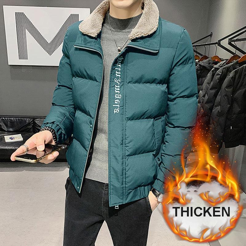 Down Padded Jacket Men's Winter Fashion Trend Short Student Tooling Thick Warm Jacket