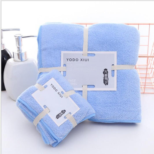 Flannel Soft Bath Towels Bath Towels Cute Pure Cotton Absorbent Household Non-linting Bath Towels Skin-friendly Soft and Washable Without Fading