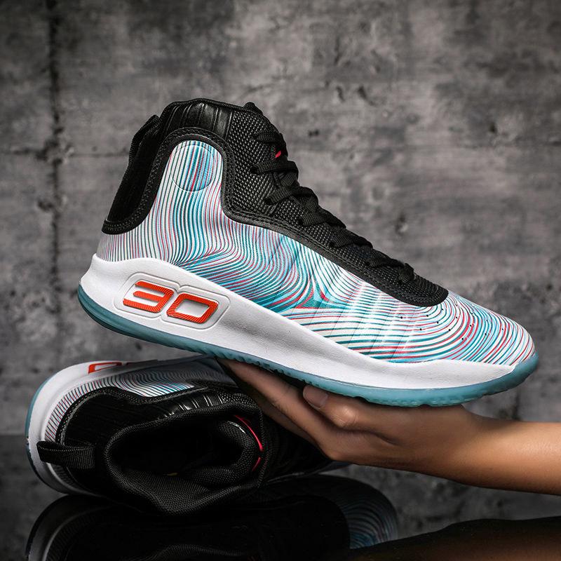 36-45 Men High-top Basketball Shoes Sneakers Shockproof Lightweight Breathable Outdoor Running Shoes