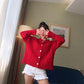 Women Short Cardigan Knitted Sweater Autumn Winter Long Sleeve V Neck Jumper Cardigans Casual Streetwear Fashion Pull Femme Coat