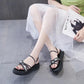 Roman Shoes Two-wear Sandals Women's Thick-soled Sandals and Slippers Lightweight Non-slip One-button Buckle Women's Simple Sandals and Slippers