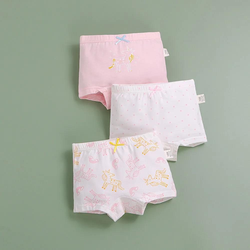 3 Pcs/Lot Cotton Girls Briefs Children's Underwear Triangle Panties Kids Underpants 2-14Years