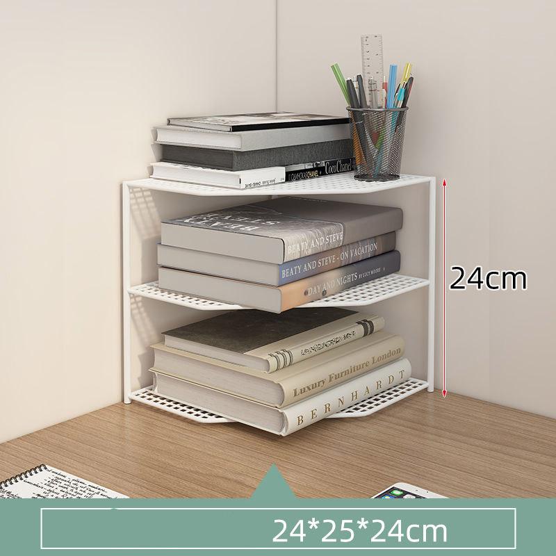 Bookcase Corner Shelf Simple Desk Corner Corner Cabinet Bay Window Desktop Triangle Corner Bookcase Storage Rack