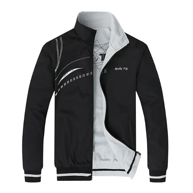 Double-sided Wear Men's Jacket Sports Lightwear Casual Jacket Men's Large Size Fat Clothes Father Men's Autumn Coats