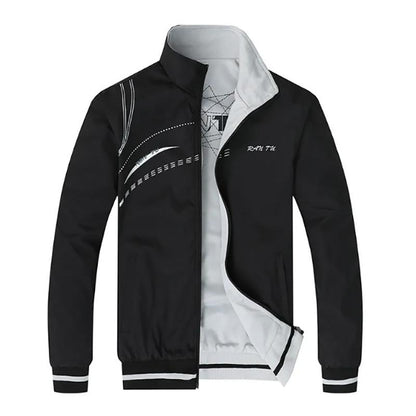 Double-sided Wear Men's Jacket Sports Lightwear Casual Jacket Men's Large Size Fat Clothes Father Men's Autumn Coats
