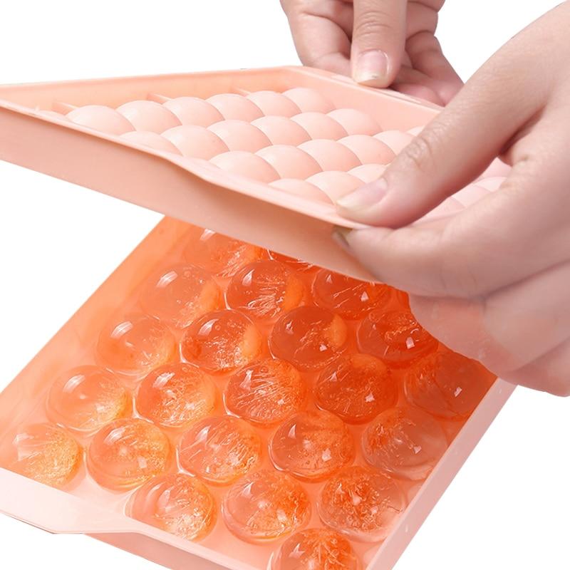Reusable Ice Ball Mold Ice Trays for Freezer with Lid, Sphere Rhombus Honeycomb Ice Trays for Whiskey