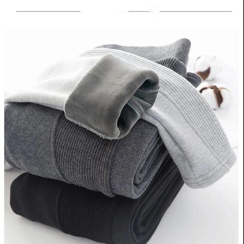 Autumn and Winter Leggings for Women To Wear Korean Style Wild Stitching Threaded Foot Pants Plus Size High Waist Nine-point Pants Cotton Trousers